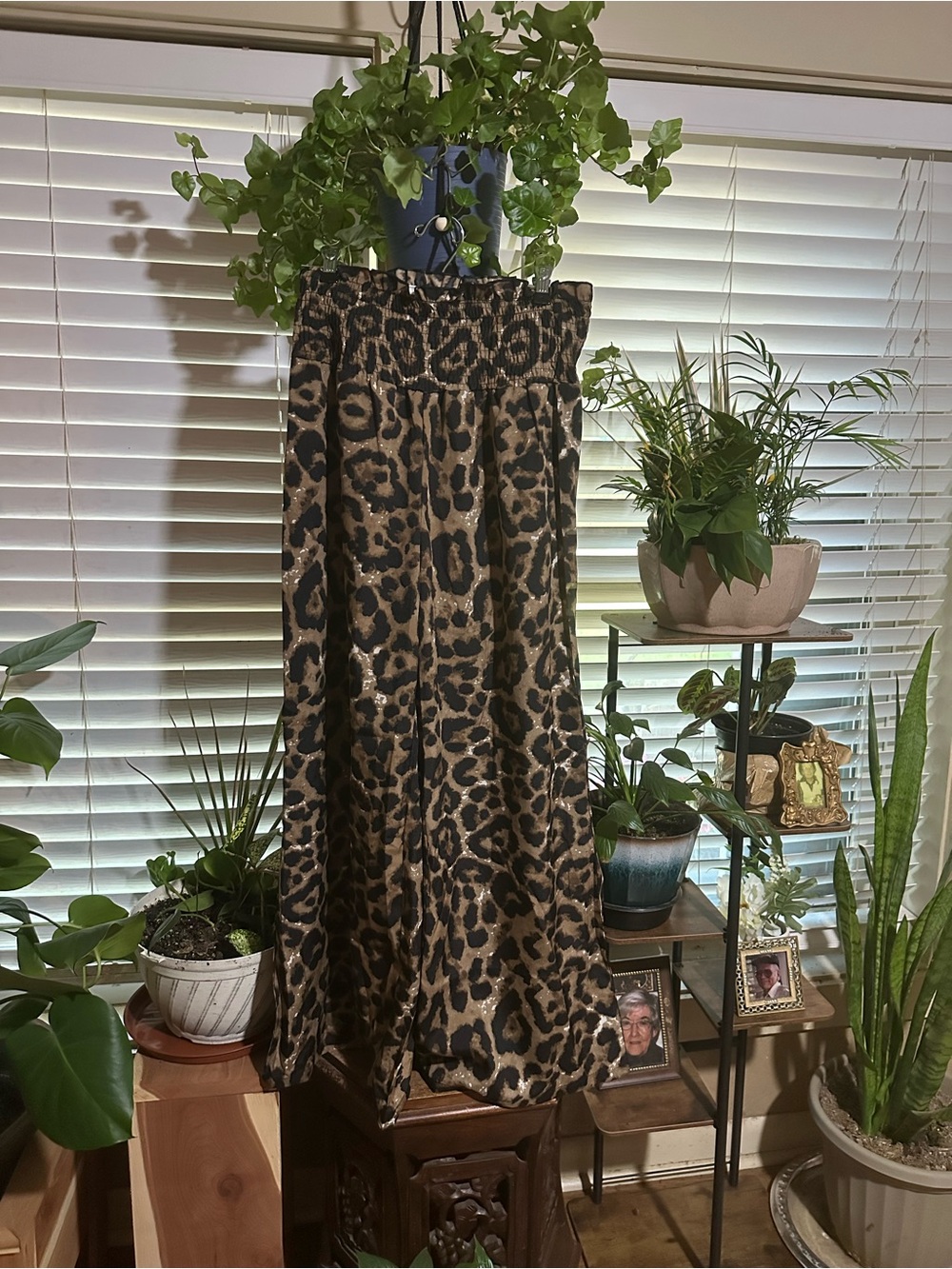 Leopard Print Lounge Pants - Brown/Black